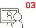 grey online meeting icon with a 3
