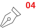 grey plume icon with a 4
